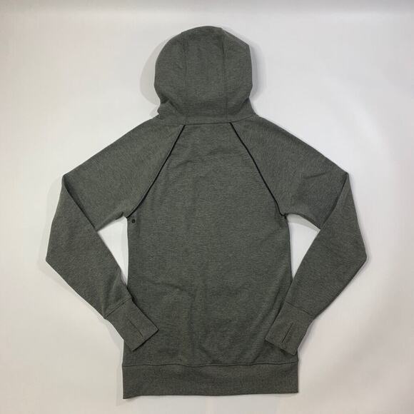 Burton Hoodie Womens S Small Grizzly Grey Colombo DryRide Thumbholes Sweatshirt - Picture 3 of 12
